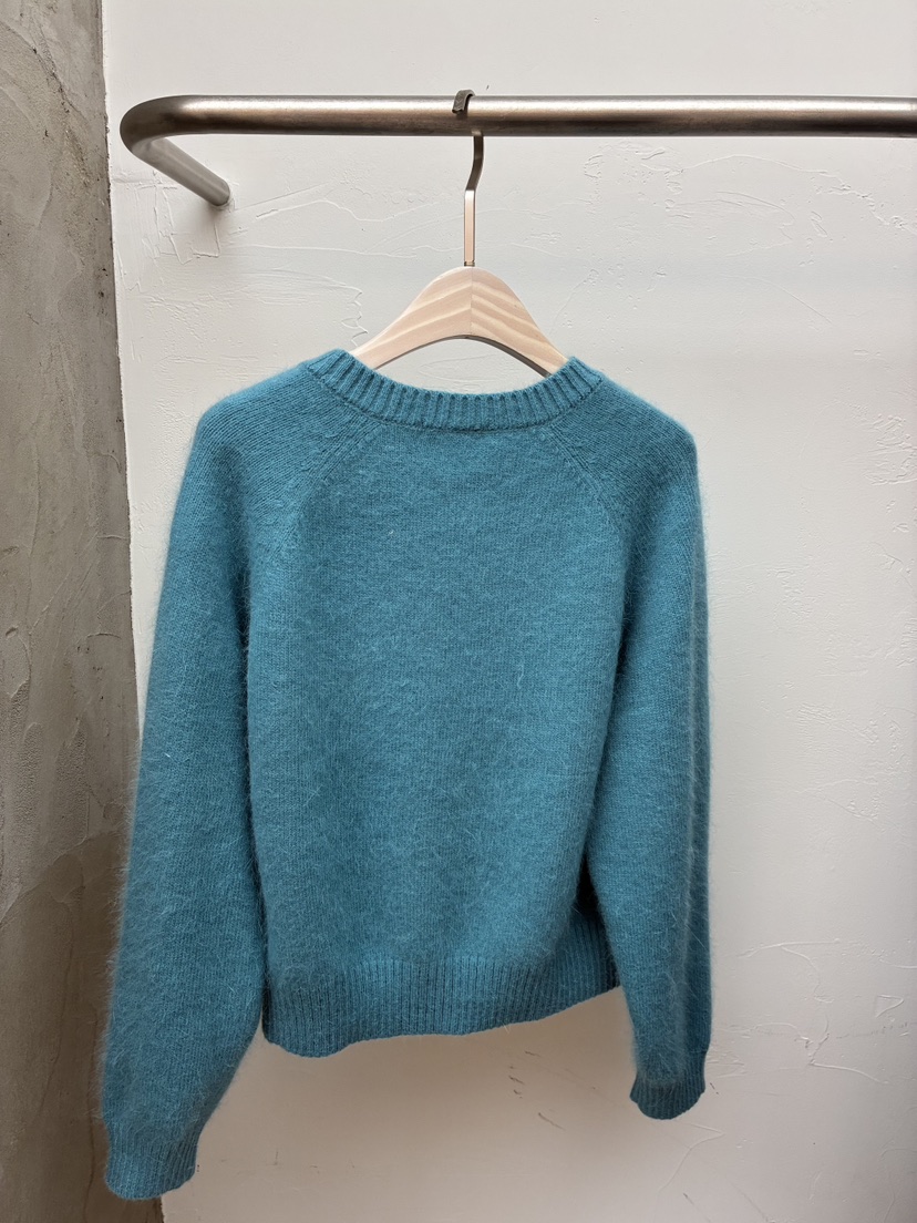 Verbena韓國直郵㊣女裝新款真品25秋冬針織衫安哥拉羊毛拉鏈開衫Verbena針織衫