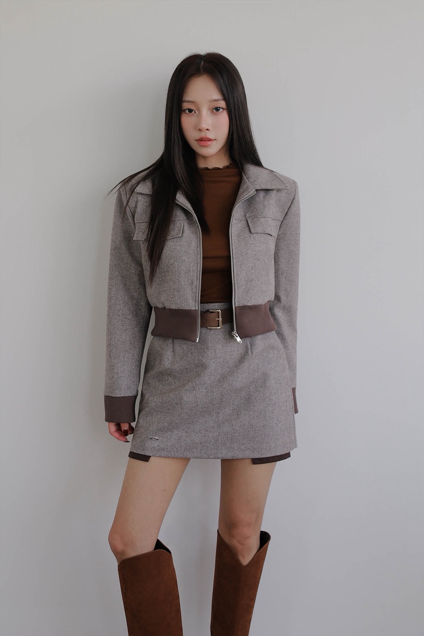 SLIT東大門㊣實拍女裝新品休閑推薦時尚25秋冬熱賣職業夾克SLIT夾克