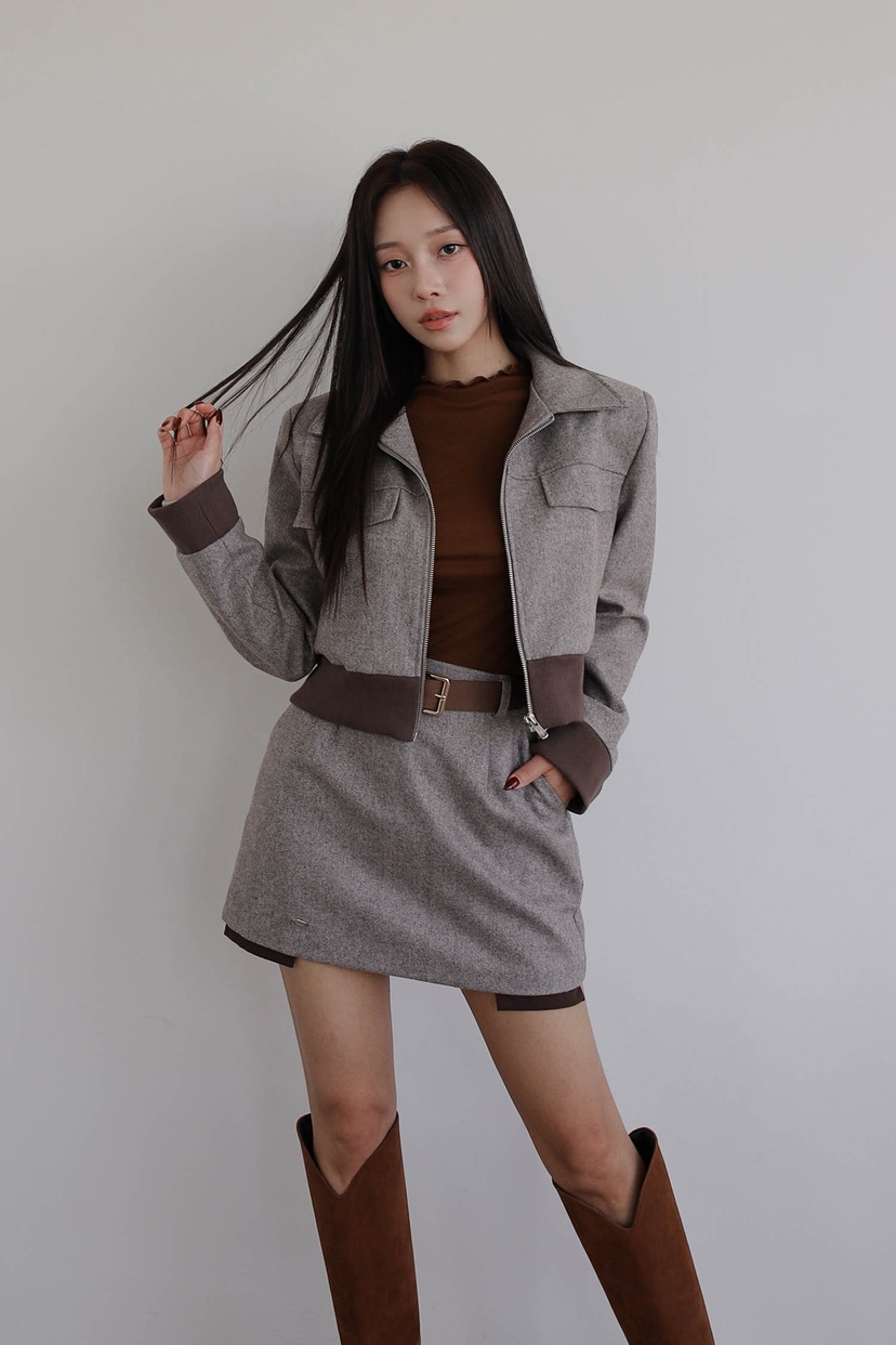 SLIT東大門㊣實拍女裝新品休閑推薦時尚25秋冬熱賣職業夾克SLIT夾克