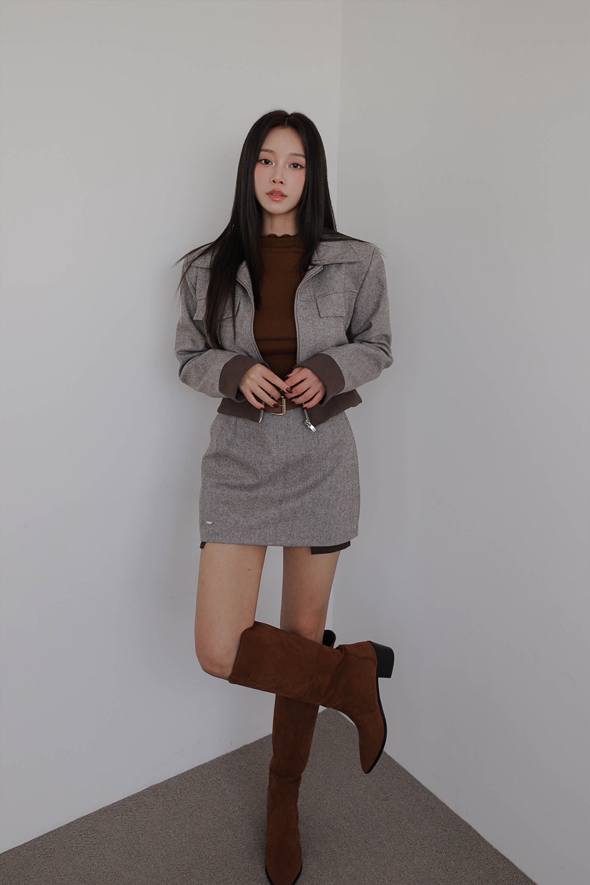 SLIT東大門㊣實拍女裝新品休閑推薦時尚25秋冬熱賣職業夾克SLIT夾克