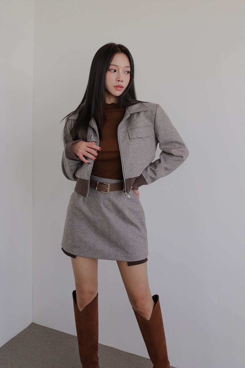 SLIT東大門㊣實拍女裝新品休閑推薦時尚25秋冬熱賣職業夾克SLIT夾克