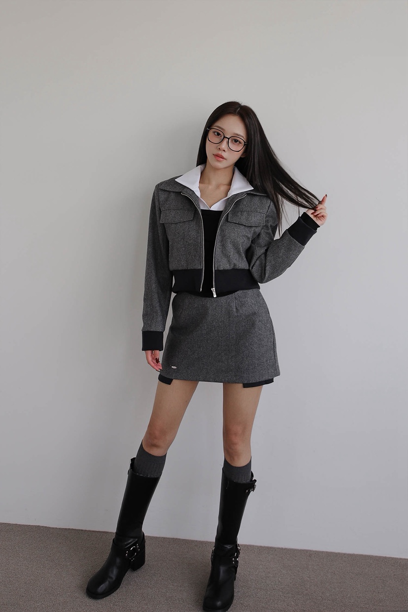 SLIT東大門㊣實拍女裝新品休閑推薦時尚25秋冬熱賣職業夾克SLIT夾克