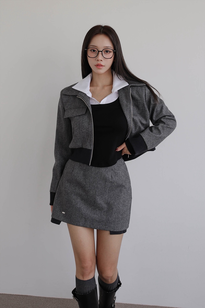 SLIT東大門㊣實拍女裝新品休閑推薦時尚25秋冬熱賣職業夾克SLIT夾克