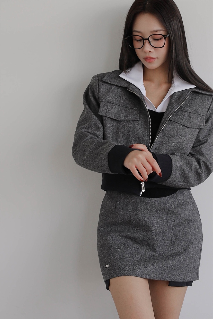 SLIT東大門㊣實拍女裝新品休閑推薦時尚25秋冬熱賣職業夾克SLIT夾克