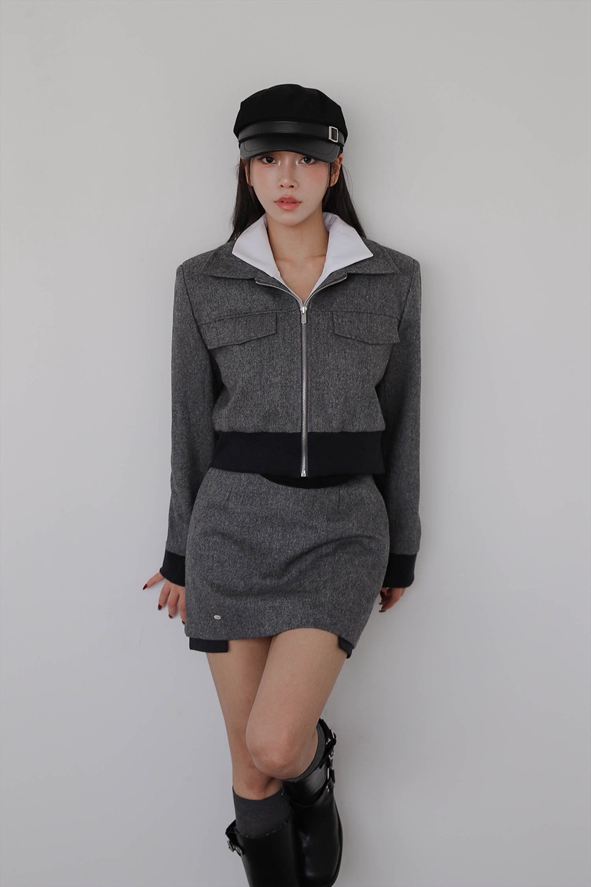 SLIT東大門㊣實拍女裝新品休閑推薦時尚25秋冬熱賣職業夾克SLIT夾克