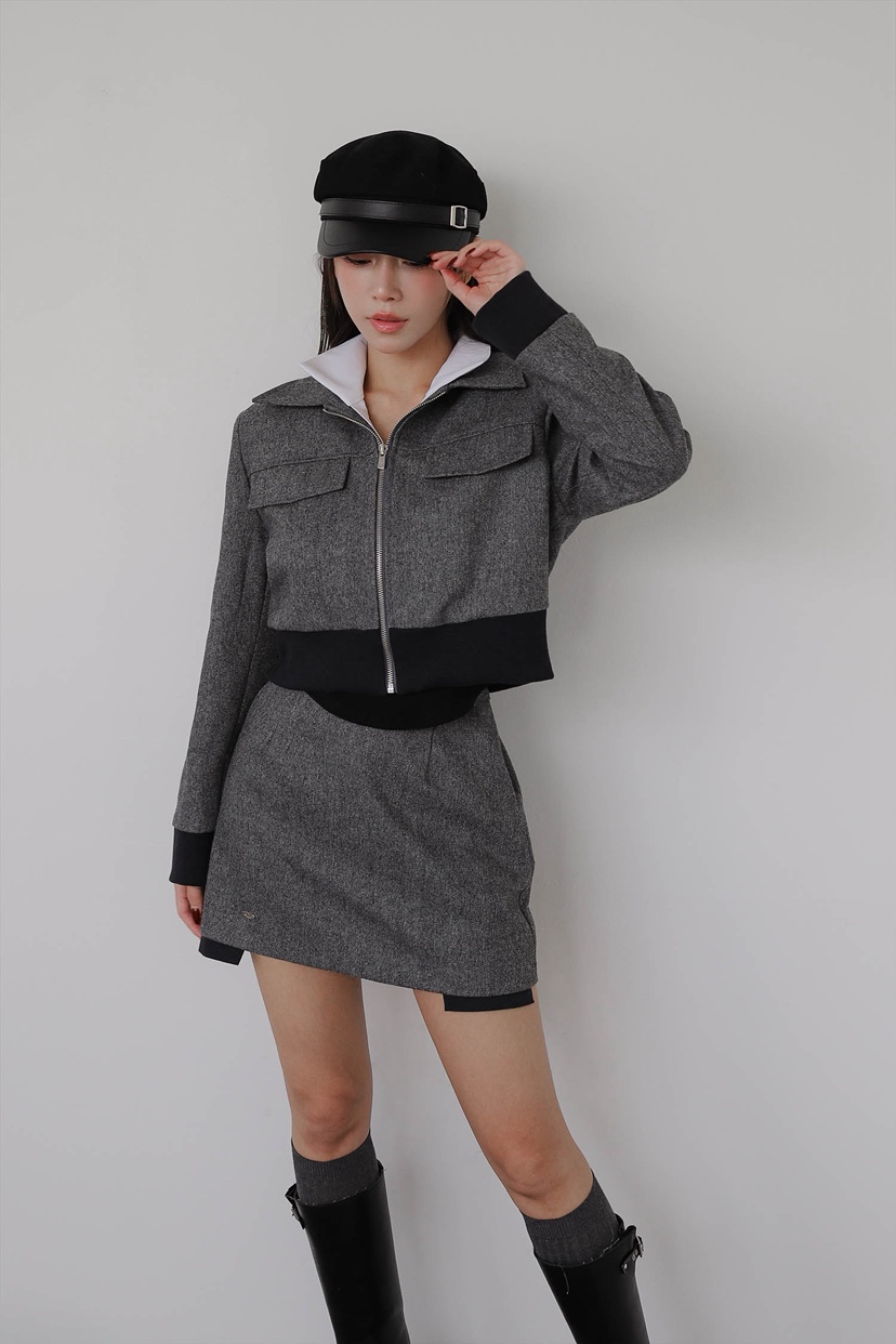 SLIT東大門㊣實拍女裝新品休閑推薦時尚25秋冬熱賣職業夾克SLIT夾克