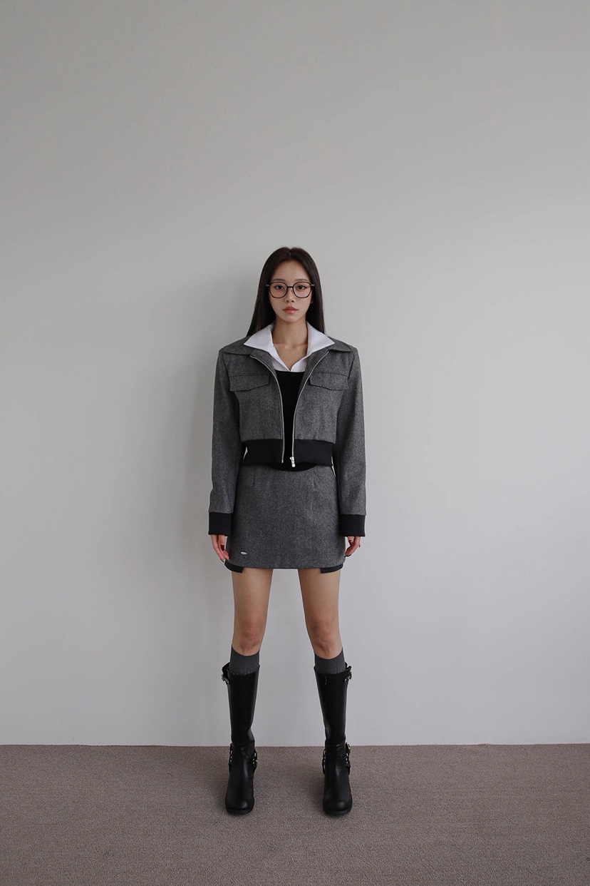 SLIT東大門㊣實拍女裝新品休閑推薦時尚25秋冬熱賣職業夾克SLIT夾克