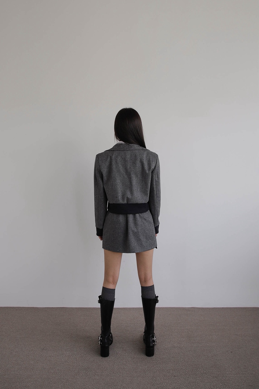 SLIT東大門㊣實拍女裝新品休閑推薦時尚25秋冬熱賣職業夾克SLIT夾克