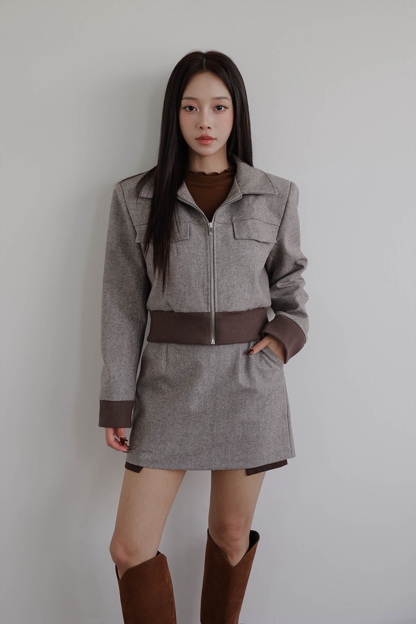 SLIT東大門㊣實拍女裝新品休閑推薦時尚25秋冬熱賣職業夾克SLIT夾克圖色2