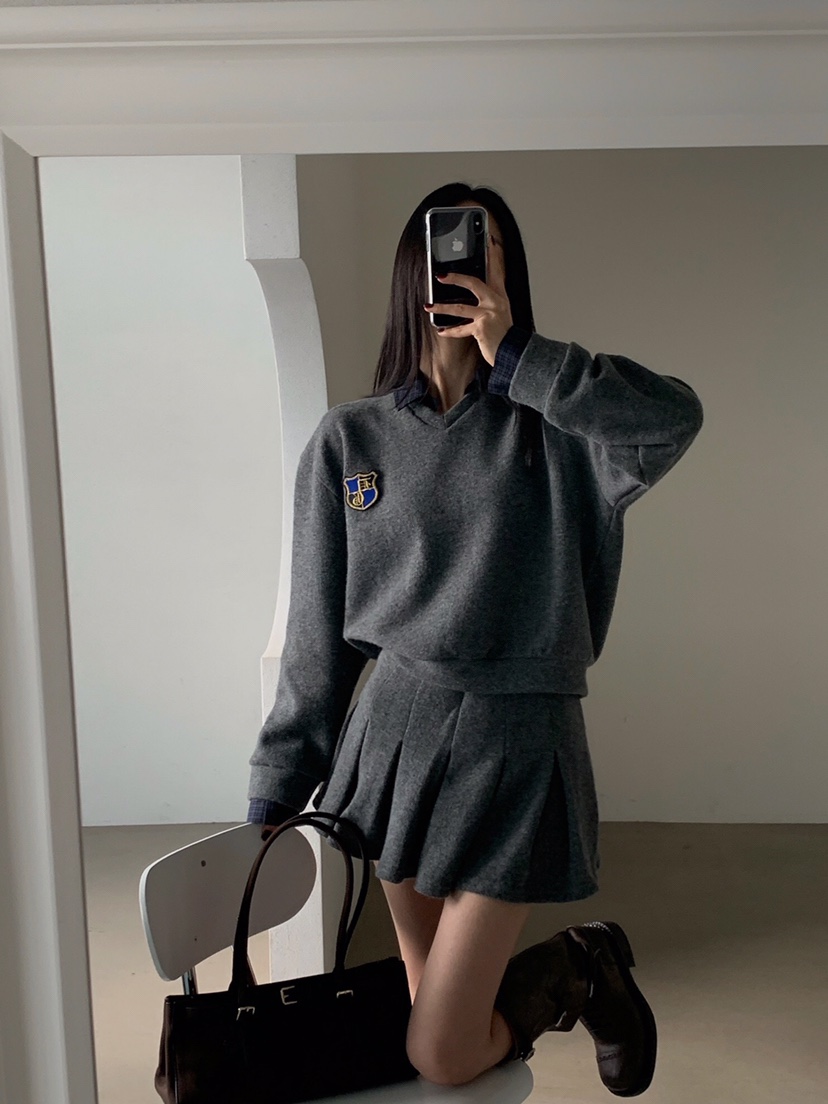 VERANDA東大門㊣實拍女士新品25秋冬人氣時尚真品熱賣休閑短裙VERANDA短裙