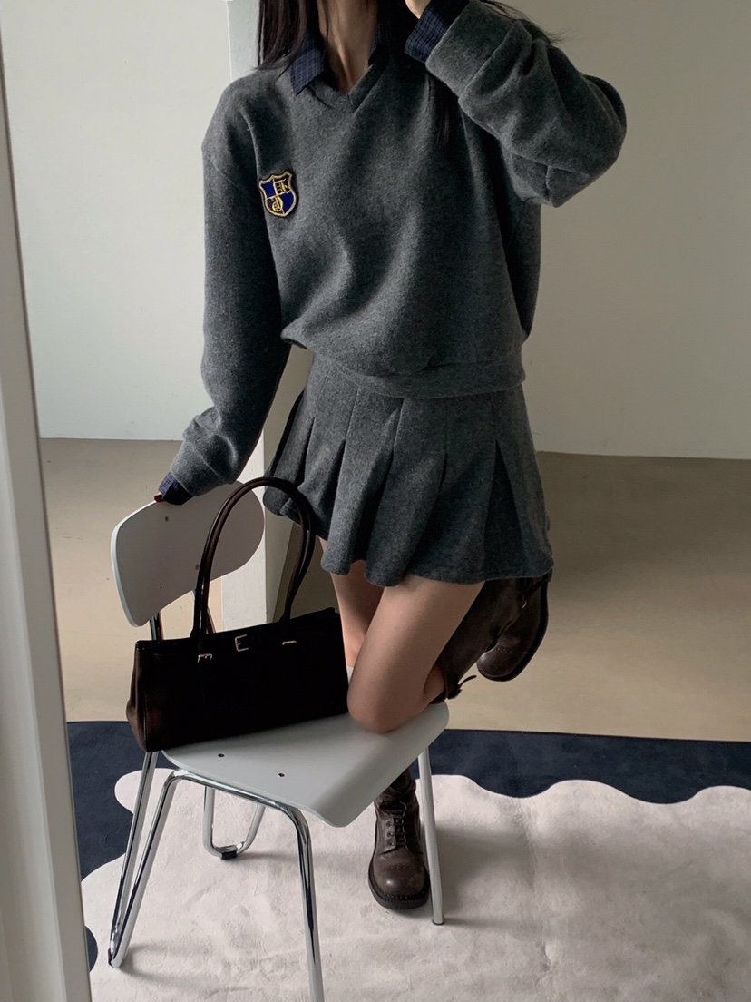 VERANDA東大門㊣實拍女士新品25秋冬人氣時尚真品熱賣休閑短裙VERANDA短裙