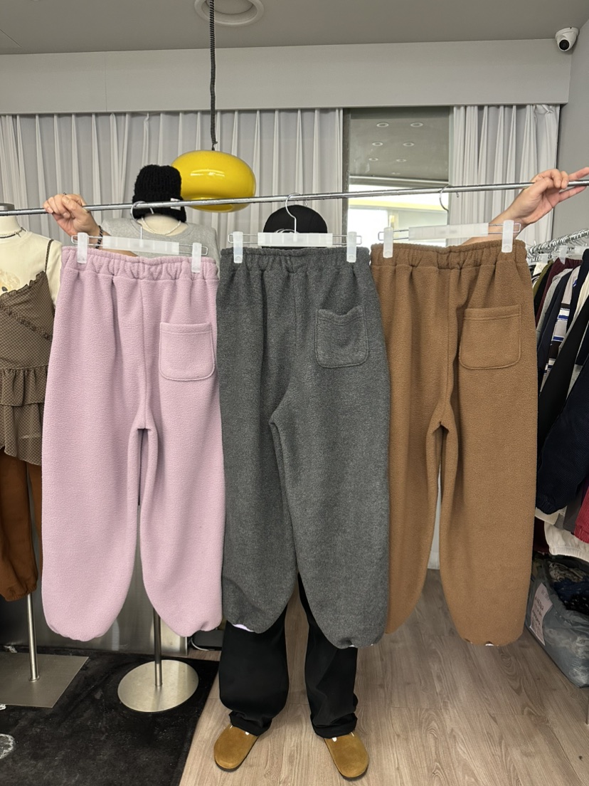 ARCHIVE-P韓國代購㊣女士新款熱賣25秋冬推薦休閑褲抓絨條紋ARCHIVE-P休閑褲