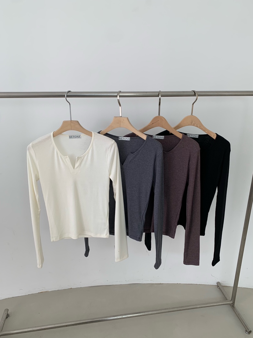 BETONE韓國代購㊣女士新款休閑25秋冬職業推薦時尚人氣長袖T恤BETONE長袖T恤