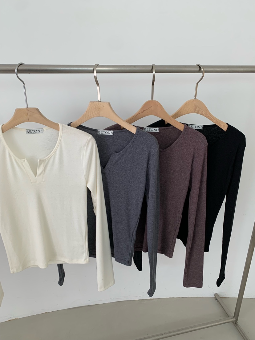 BETONE韓國代購㊣女士新款休閑25秋冬職業推薦時尚人氣長袖T恤BETONE長袖T恤