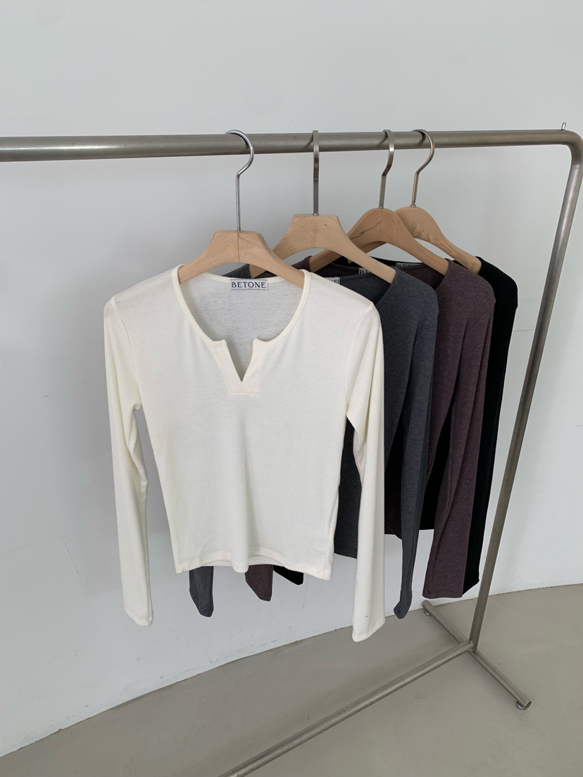 BETONE韓國代購㊣女士新款休閑25秋冬職業推薦時尚人氣長袖T恤BETONE長袖T恤