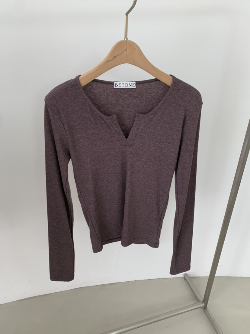 BETONE韓國代購㊣女士新款休閑25秋冬職業推薦時尚人氣長袖T恤BETONE長袖T恤圖色3