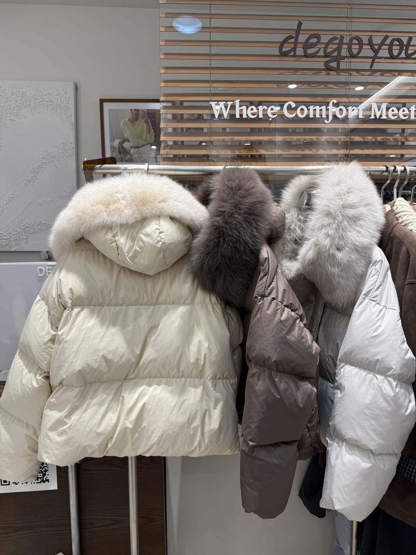 DE GO YOU韓國代購㊣女裝新品休閑熱賣真品短款羽絨服狐貍DE GO YOU短款羽絨服