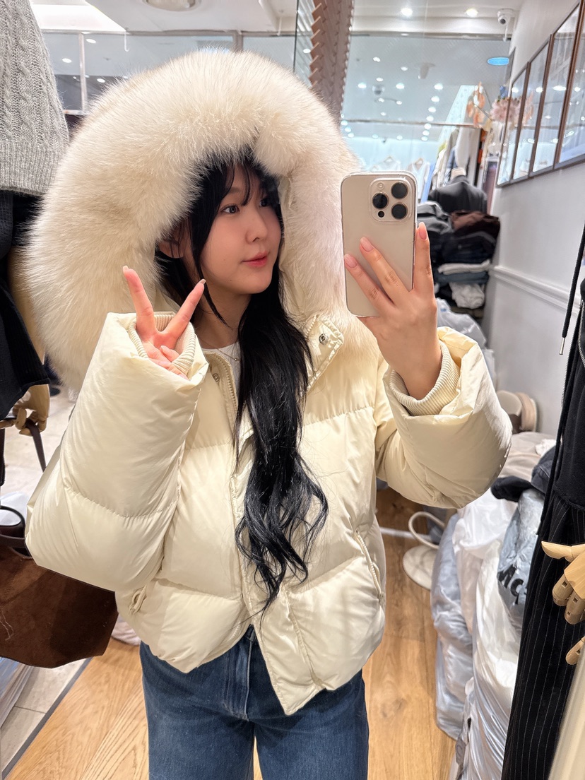 DE GO YOU韓國代購㊣女裝新品休閑熱賣真品短款羽絨服狐貍DE GO YOU短款羽絨服