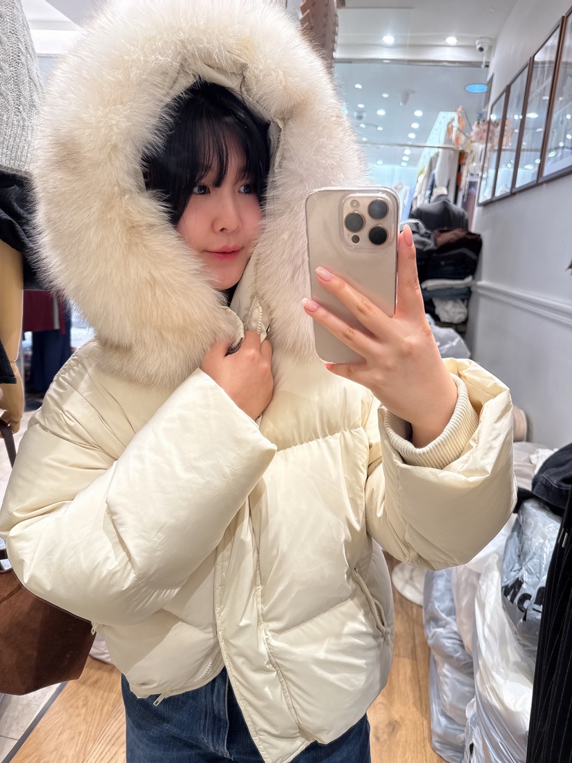 DE GO YOU韓國代購㊣女裝新品休閑熱賣真品短款羽絨服狐貍DE GO YOU短款羽絨服圖色2