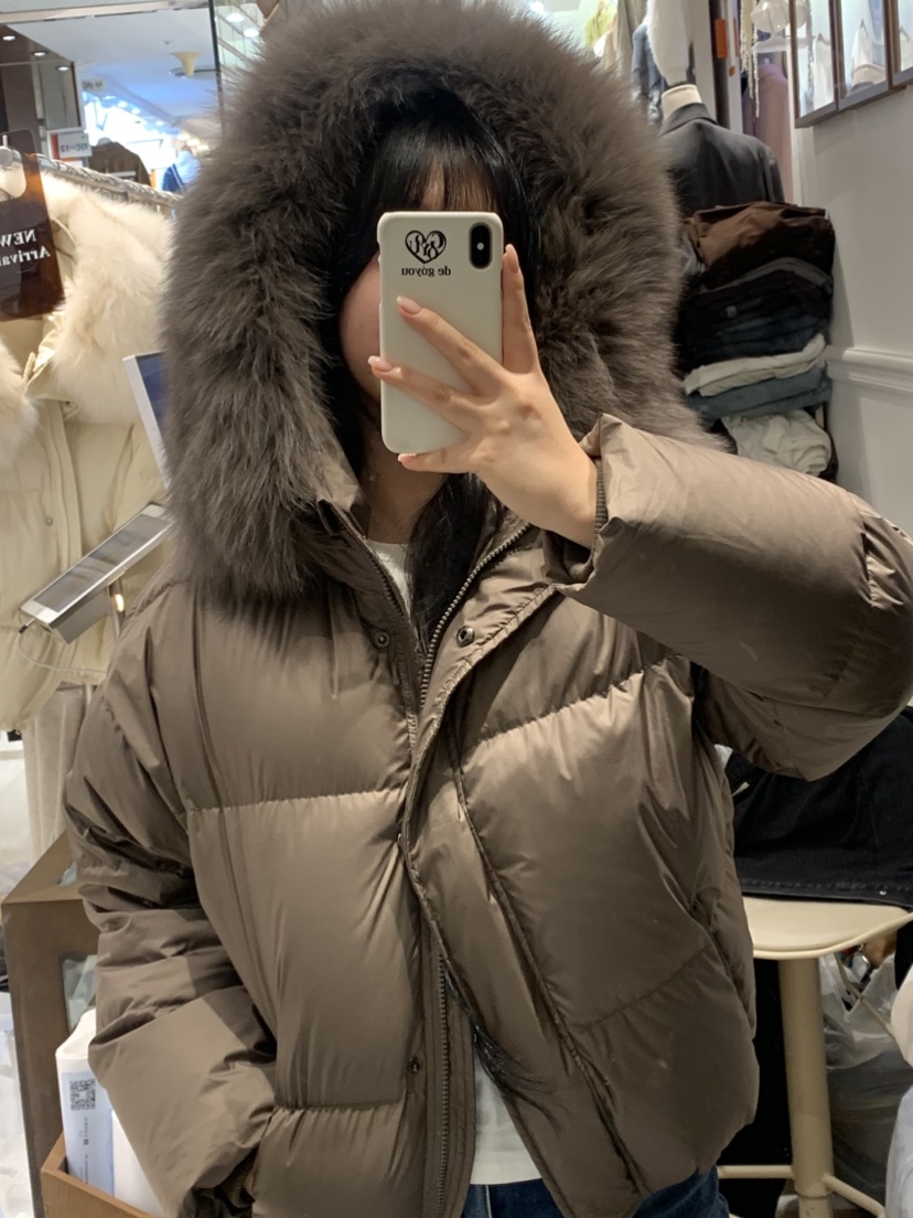 DE GO YOU韓國代購㊣女裝新品休閑熱賣真品短款羽絨服狐貍DE GO YOU短款羽絨服圖色3