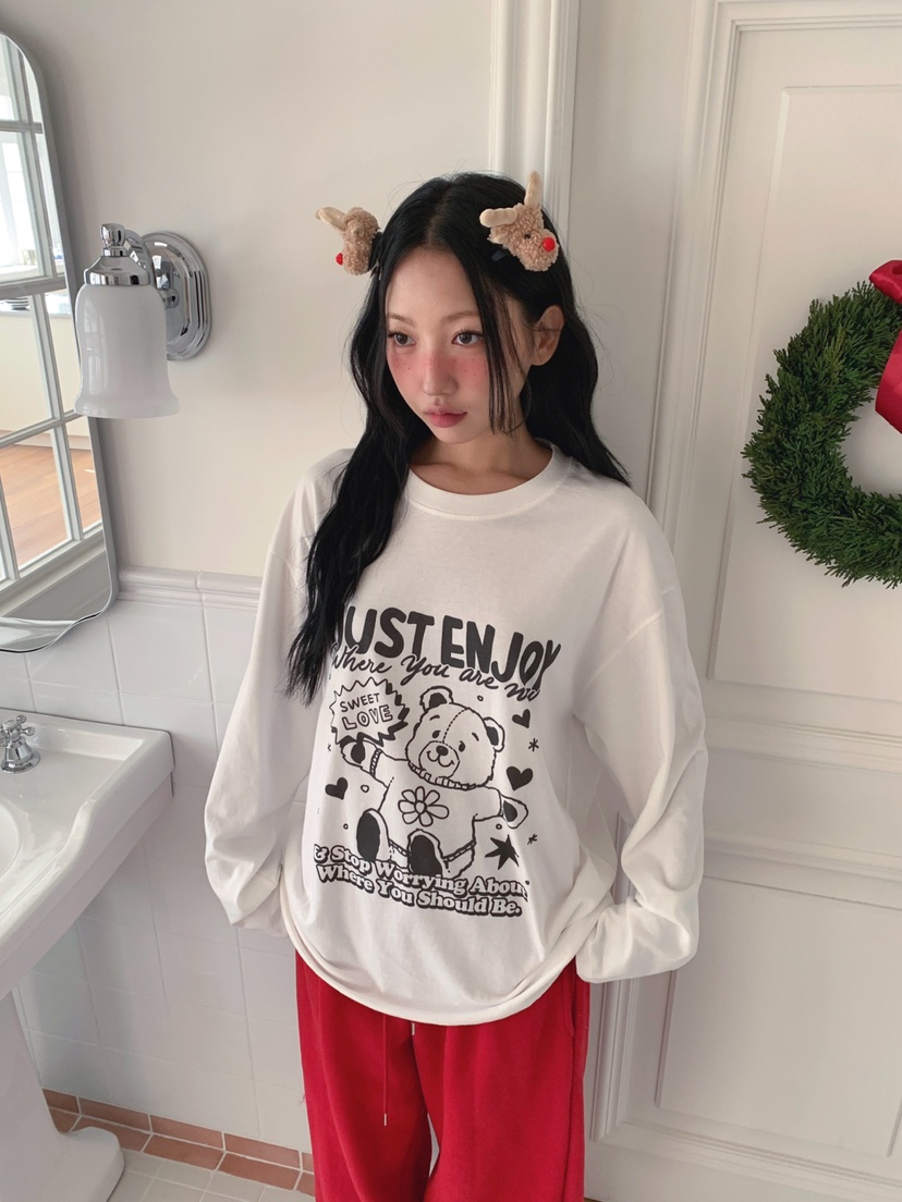 TOLL韓國代購㊣女士新品熱賣推薦真品25秋冬人氣休閑長袖T恤TOLL長袖T恤