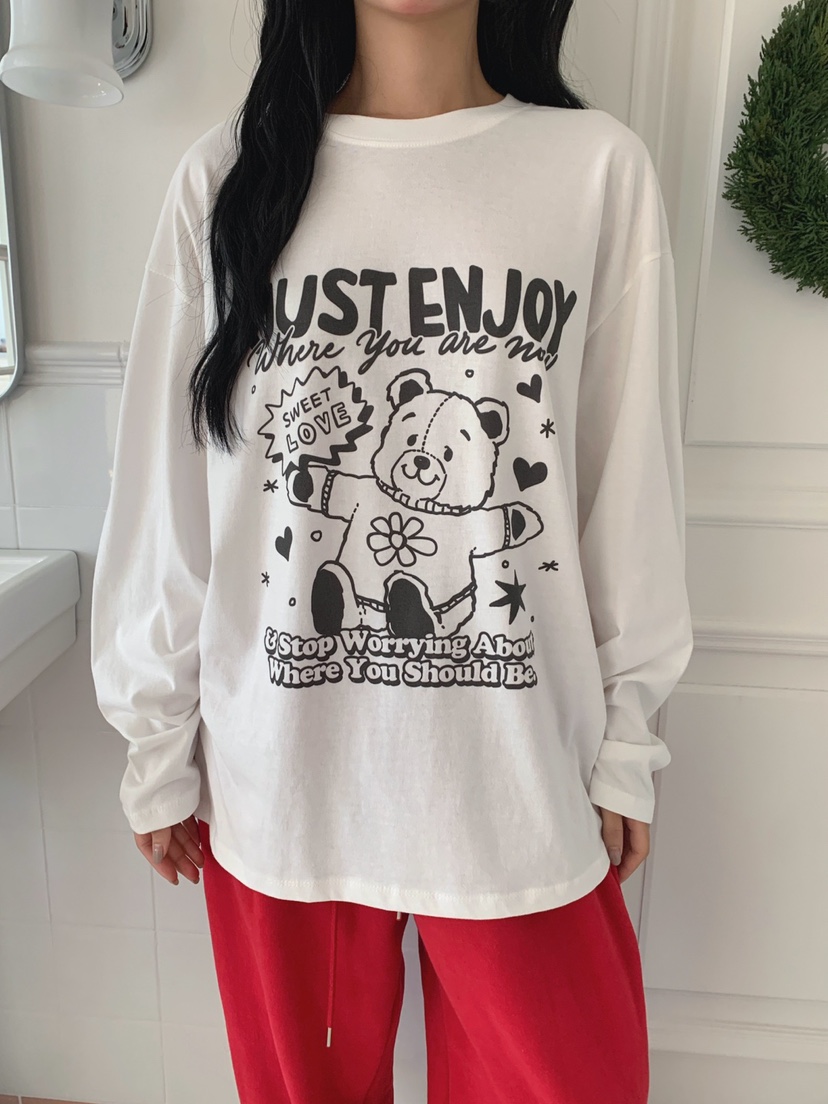 TOLL韓國代購㊣女士新品熱賣推薦真品25秋冬人氣休閑長袖T恤TOLL長袖T恤