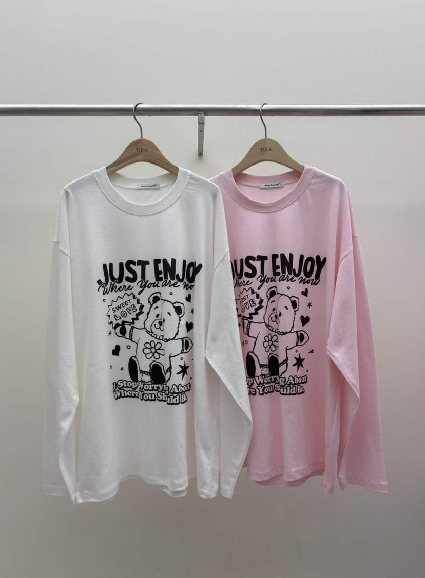 TOLL韓國代購㊣女士新品熱賣推薦真品25秋冬人氣休閑長袖T恤TOLL長袖T恤