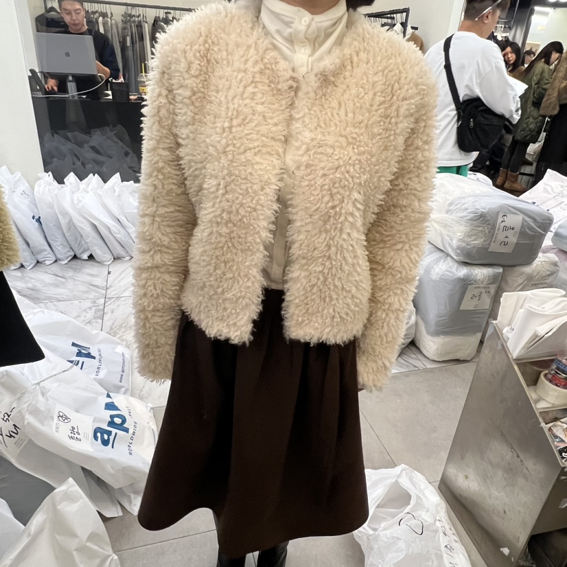 PORTS MOSS東大門㊣代購女裝新款熱賣休閑推薦夾克毛皮流蘇PORTS MOSS夾克