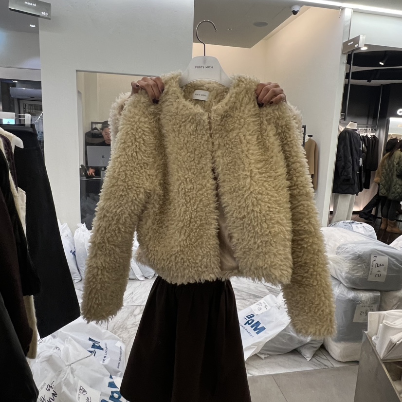 PORTS MOSS東大門㊣代購女裝新款熱賣休閑推薦夾克毛皮流蘇PORTS MOSS夾克圖色2