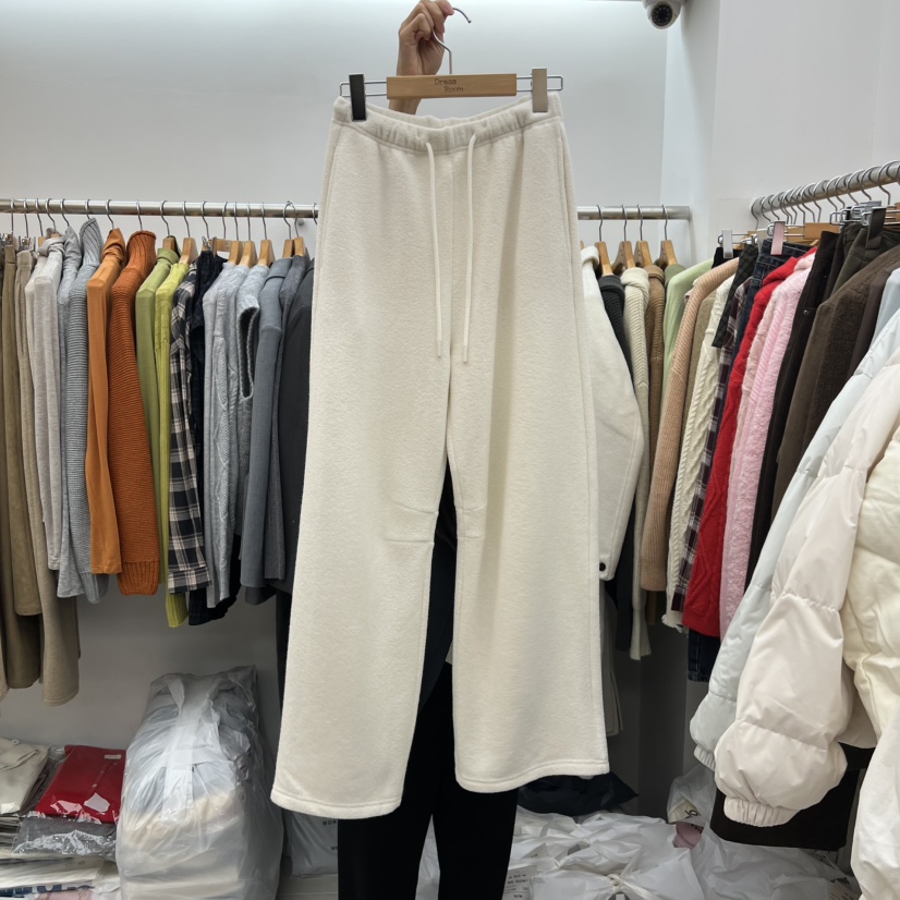DRESS ROOM韓國直郵㊣女裝新品時尚真品推薦熱賣休閑褲羊毛DRESS ROOM休閑褲
