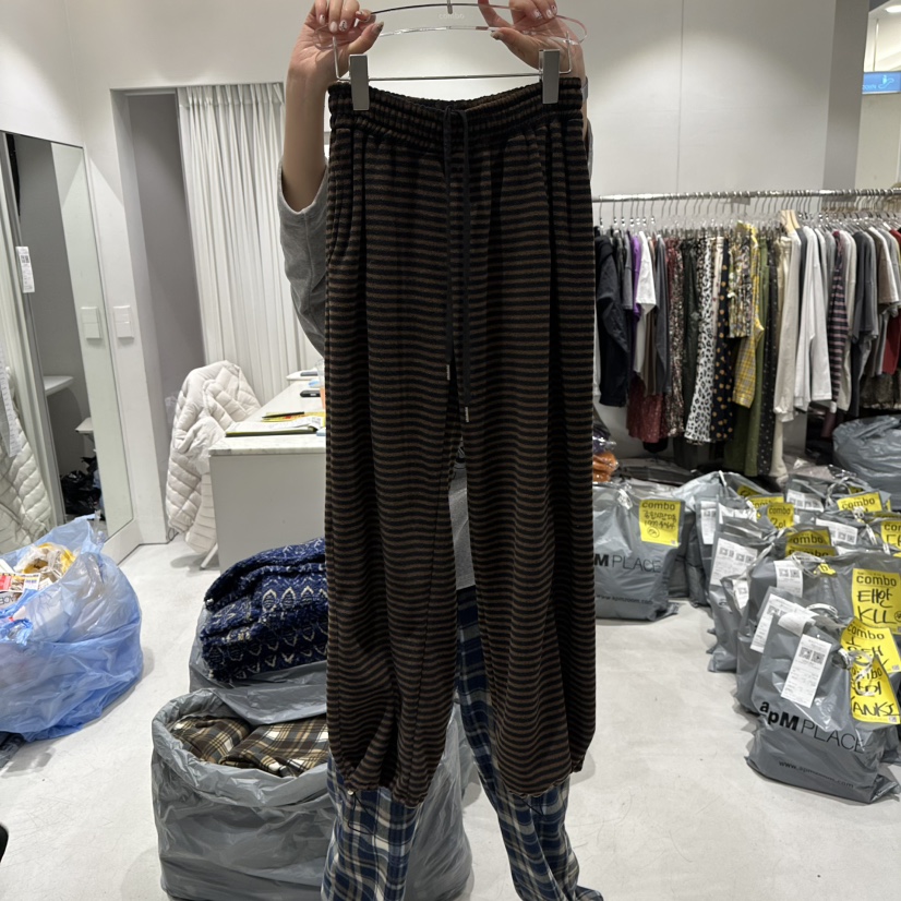 COMBO東大門㊣實拍女士新款人氣真品休閑時尚熱賣職業休閑褲COM_BO休閑褲圖色2棕色