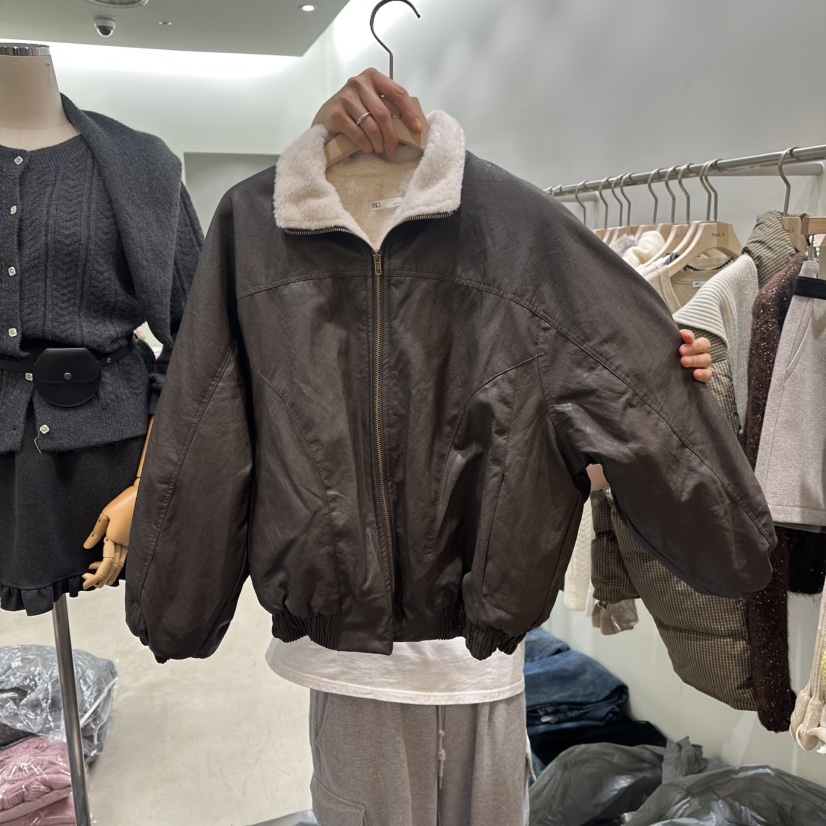 PART3東大門㊣代購女裝新款休閑熱賣25秋冬人氣夾克毛皮皮革Part.3夾克