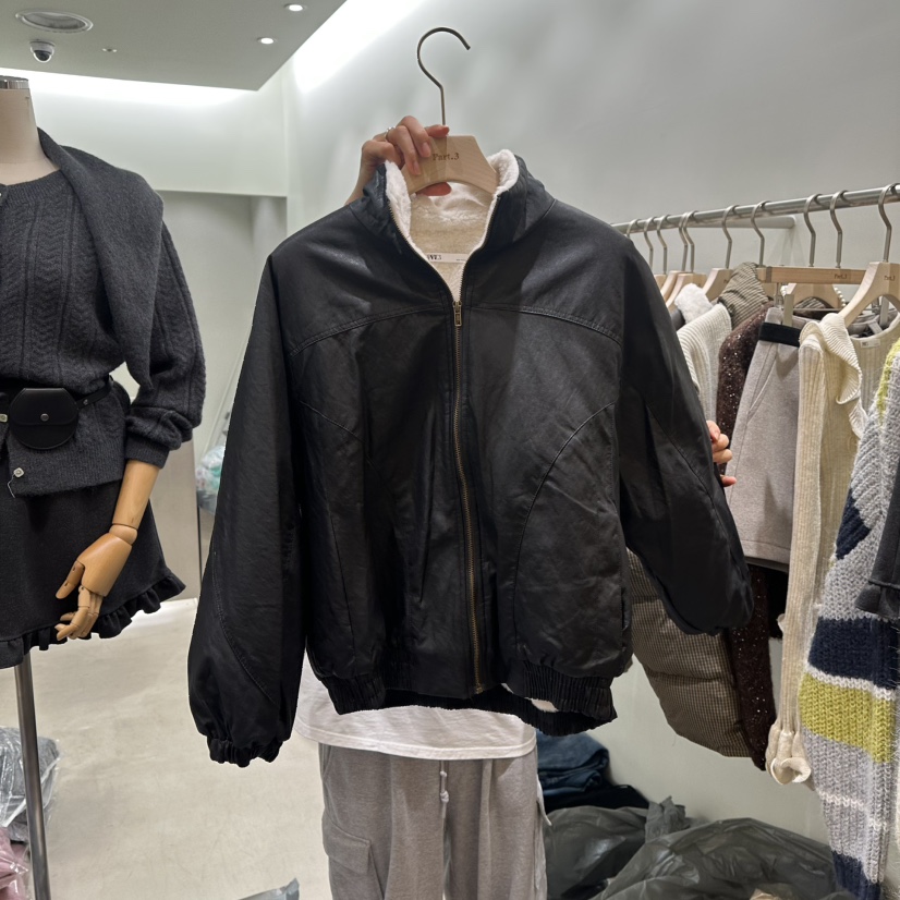 PART3東大門㊣代購女裝新款休閑熱賣25秋冬人氣夾克毛皮皮革Part.3夾克圖色2