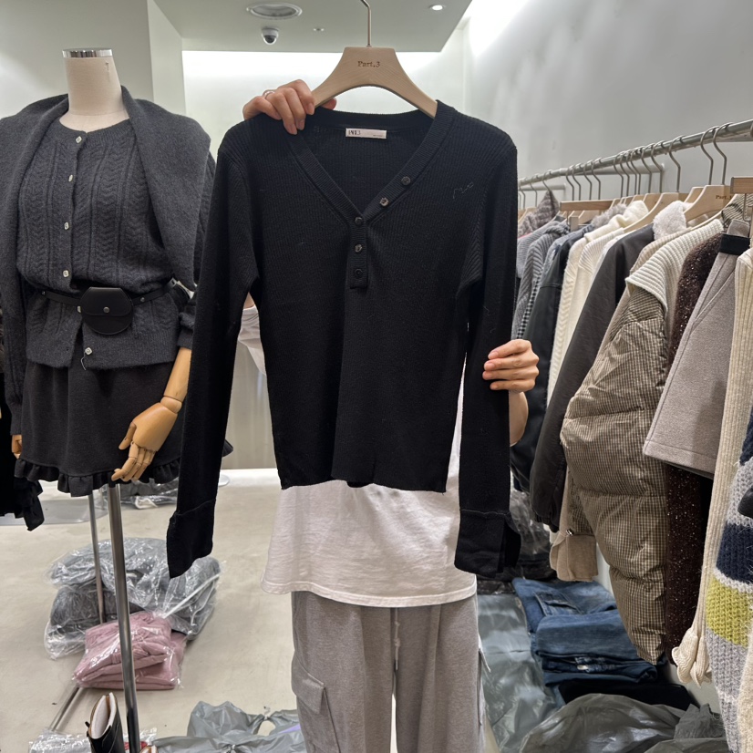 PART3韓國代購㊣女士新品推薦人氣25秋冬休閑時尚職業針織衫Part.3針織衫圖色3