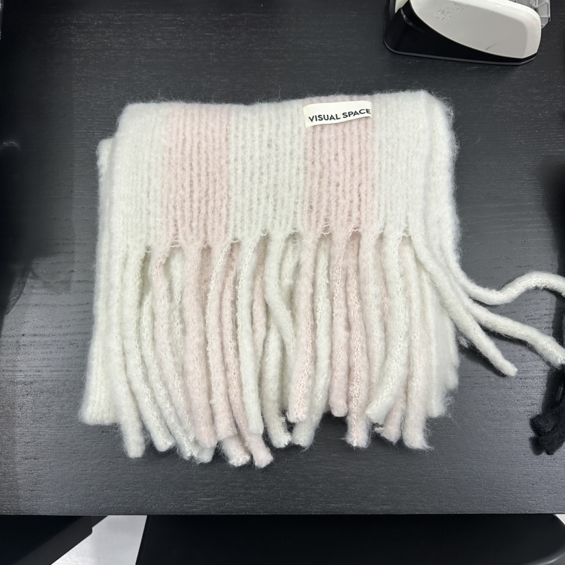 VISUAL SPACE東大門㊣實拍女士新款熱賣休閑圍巾披肩圍巾條紋VISUAL SPACE圍巾/披肩圖色2