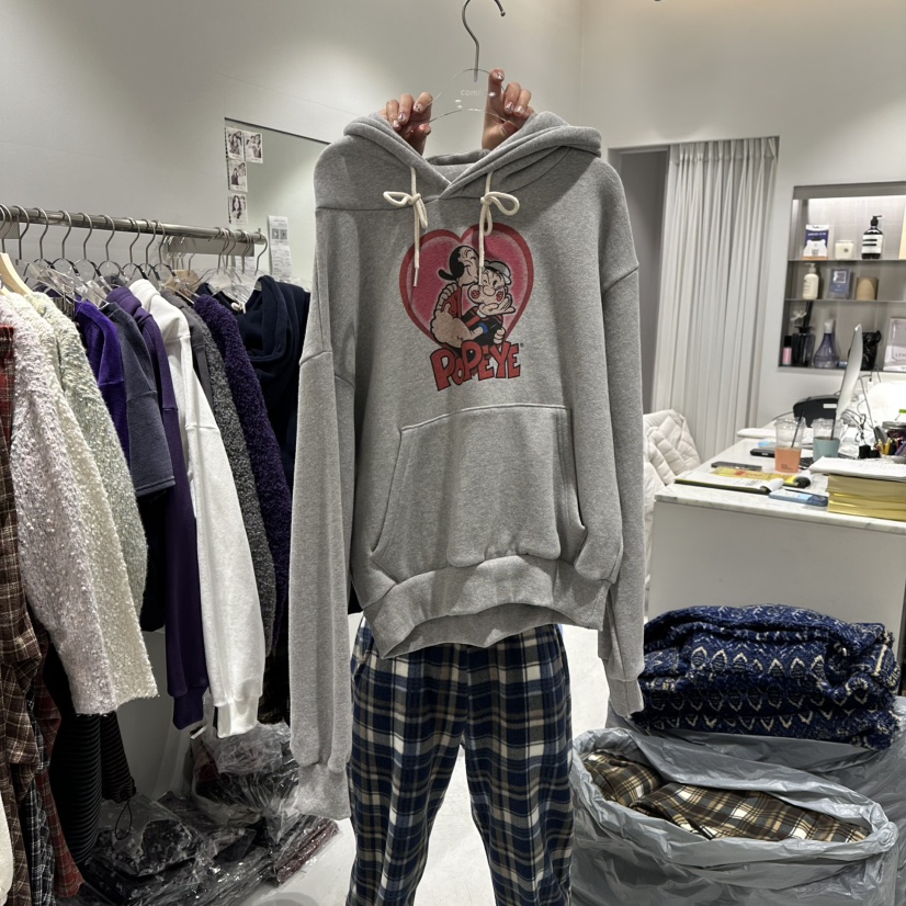 COMBO東大門㊣代購女裝新品推薦人氣職業熱賣衛衣大力水手加絨COM_BO衛衣圖色1