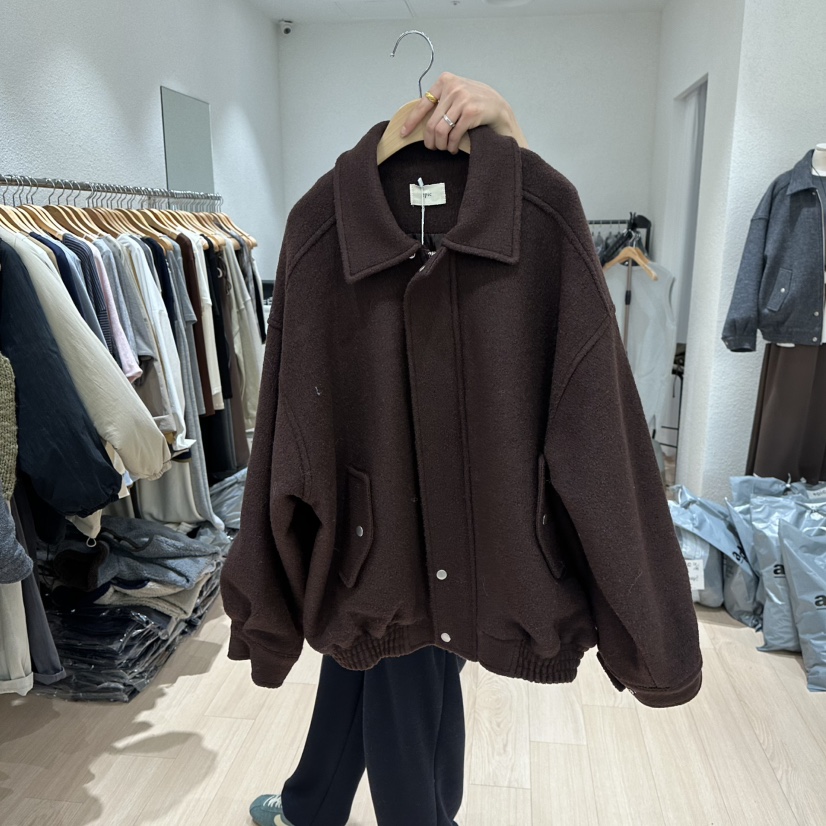 EPIC-S東大門㊣代購女士新款推薦時尚休閑熱賣短款大衣羊毛EPIC-S短款大衣圖色2