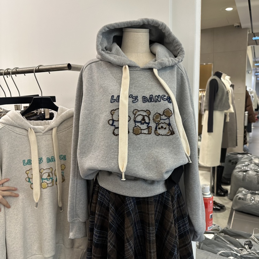 A.CES東大門㊣實拍女裝新品職業真品25秋冬人氣熱賣衛衣加絨A.CES衛衣圖色2