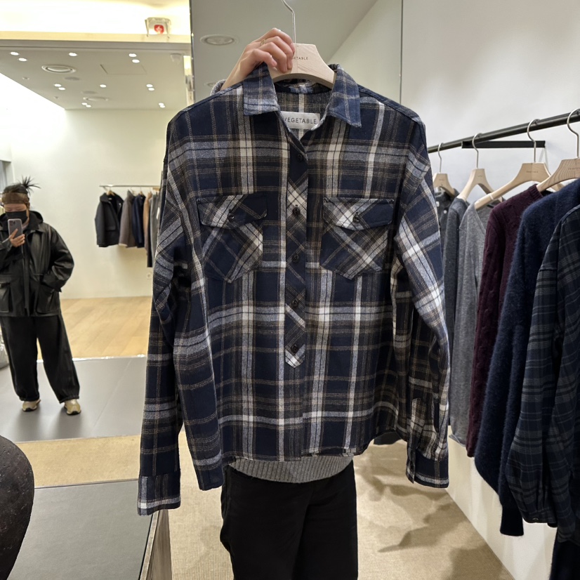 VEGETABLE東大門㊣實拍女裝新品25秋冬真品推薦休閑襯衫蕾絲衫VEGETABLE襯衫/蕾絲衫圖色2