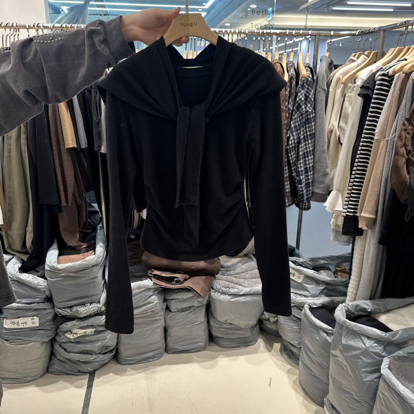 HONG.U東大門㊣實拍女士新品休閑人氣時尚推薦職業套裝羊毛HONG.U套裝圖色4黑色