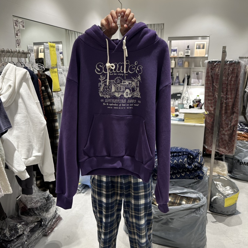 COMBO韓國直郵㊣女裝新款休閑25秋冬時尚職業推薦衛衣加絨復古COM_BO衛衣圖色3