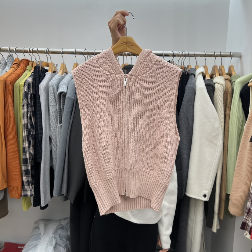 DRESS ROOM東大門㊣代購女裝新品熱賣職業真品時尚25秋冬馬甲DRESS ROOM馬甲圖色2