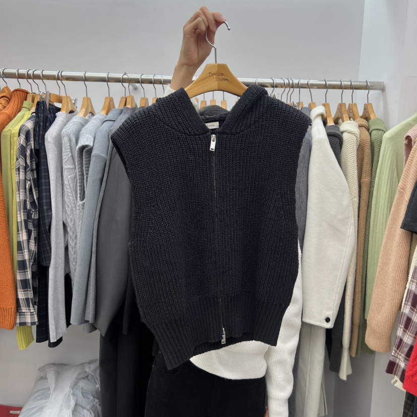 DRESS ROOM東大門㊣代購女裝新品熱賣職業真品時尚25秋冬馬甲DRESS ROOM馬甲圖色3