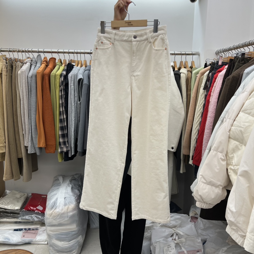 DRESS ROOM東大門㊣實拍女裝新品真品職業熱賣休閑褲燈芯絨DRESS ROOM休閑褲