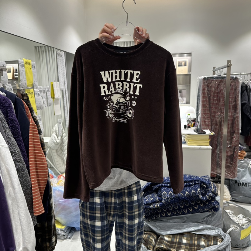 COMBO東大門㊣代購女士新款時尚休閑熱賣人氣25秋冬長袖T恤COM_BO長袖T恤圖色2