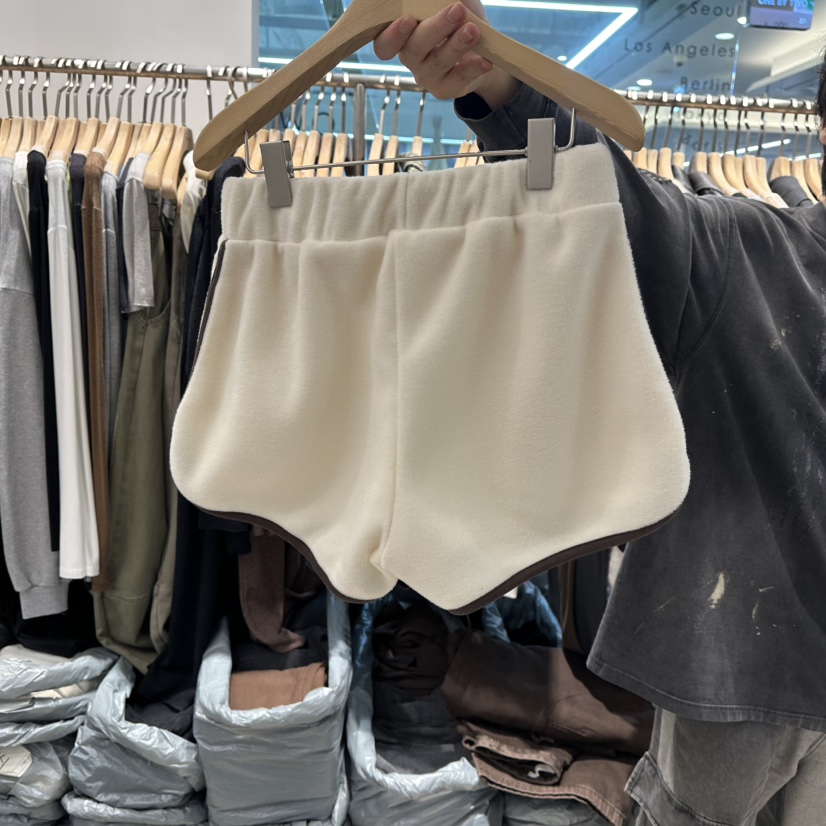 HONG.U韓國代購㊣女裝新款推薦人氣休閑25秋冬熱賣短褲羊毛HONG.U短褲