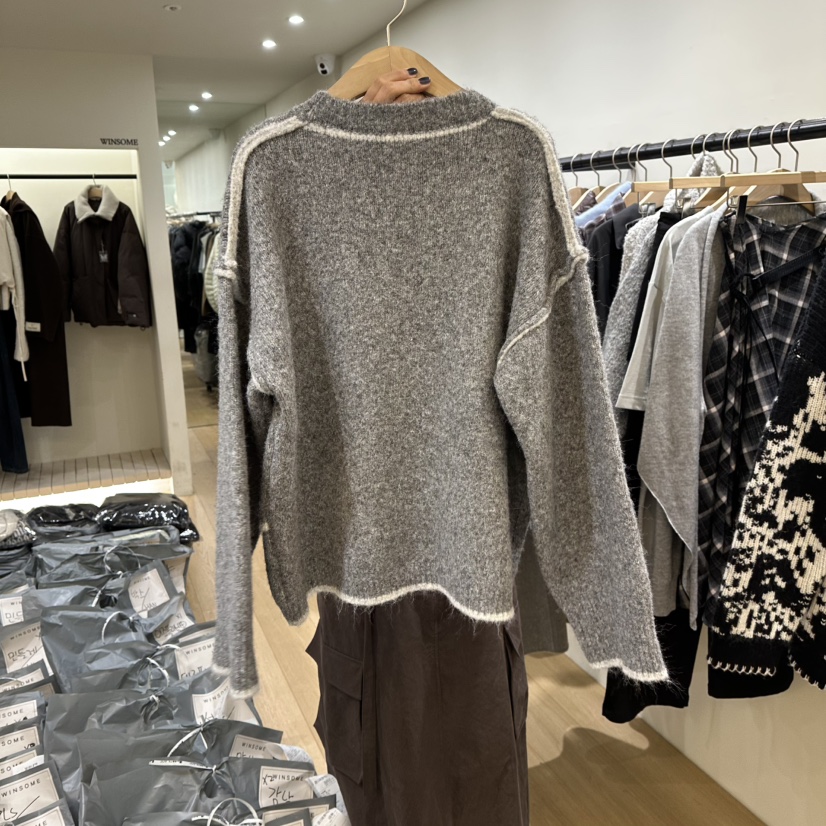 WINSOME東大門㊣實拍女裝新款人氣推薦真品熱賣職業毛衣鏤空WINSOME毛衣
