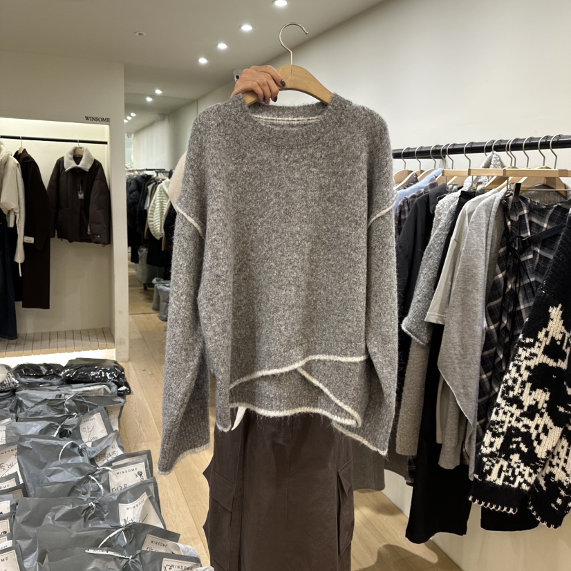 WINSOME東大門㊣實拍女裝新款人氣推薦真品熱賣職業毛衣鏤空WINSOME毛衣圖色3
