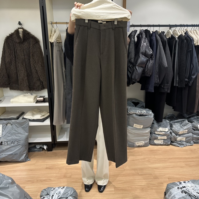 MUYBIEN東大門㊣代購女士新款真品人氣休閑職業推薦時尚休閑褲MUYBIEN休閑褲圖色3棕色