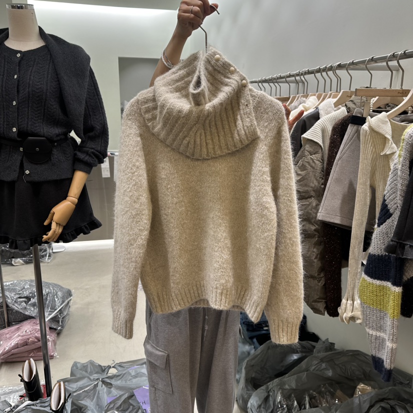 PART3韓國直郵㊣女士新款25秋冬真品職業時尚推薦毛衣含圍巾Part.3毛衣圖色2